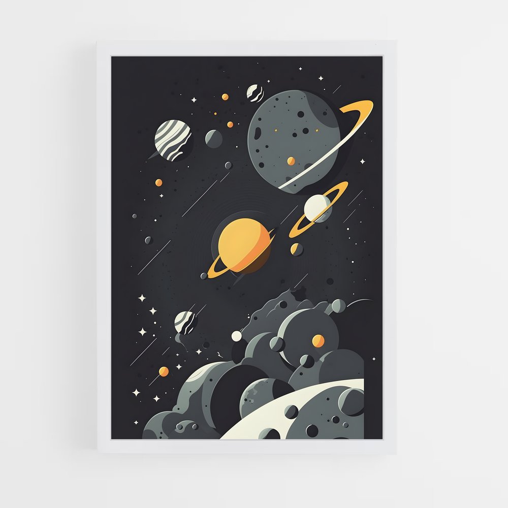 Poster Épuré espace envoûtant – affiche Art spatial (vue 3)